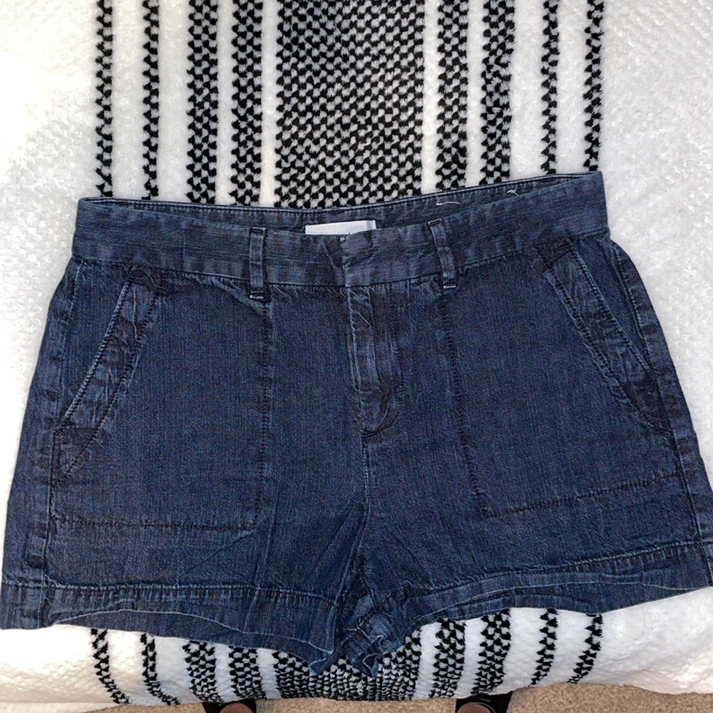Loft Chambray Navy Shorts